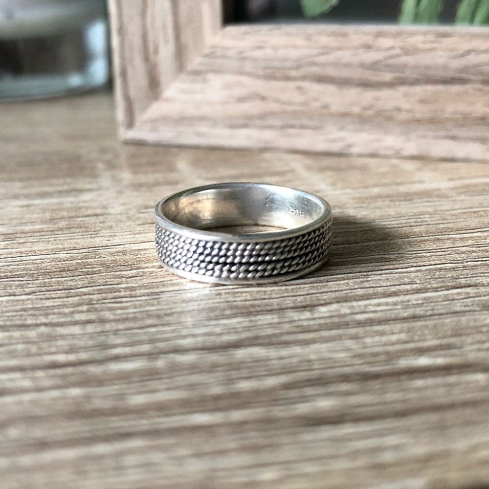 925 sterling silver stamped ring